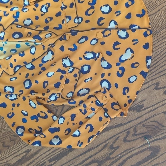 3.1 Phillip Lim X Target Orange Blazer Animal Leopard Print Long Sleeve Sz XS - Picture 4 of 9